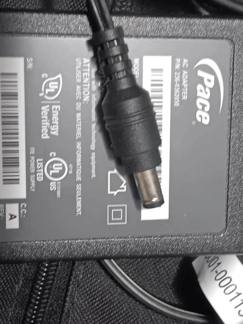 Pace black AC Adapter Power Supply for Laptops
